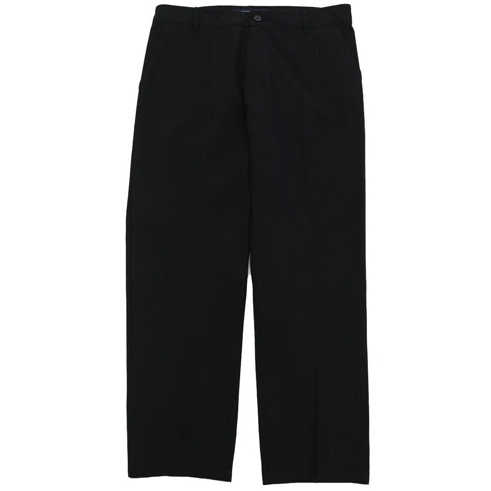 Noon Goons Pants Men XL Black Regular Fit Flat Front Straight Leg Trouser RED566